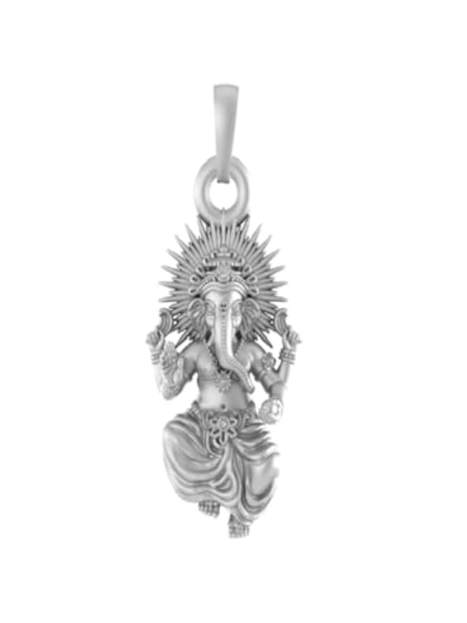 Sterling Silver God Ganesh Pendant, Pure Silver Locket